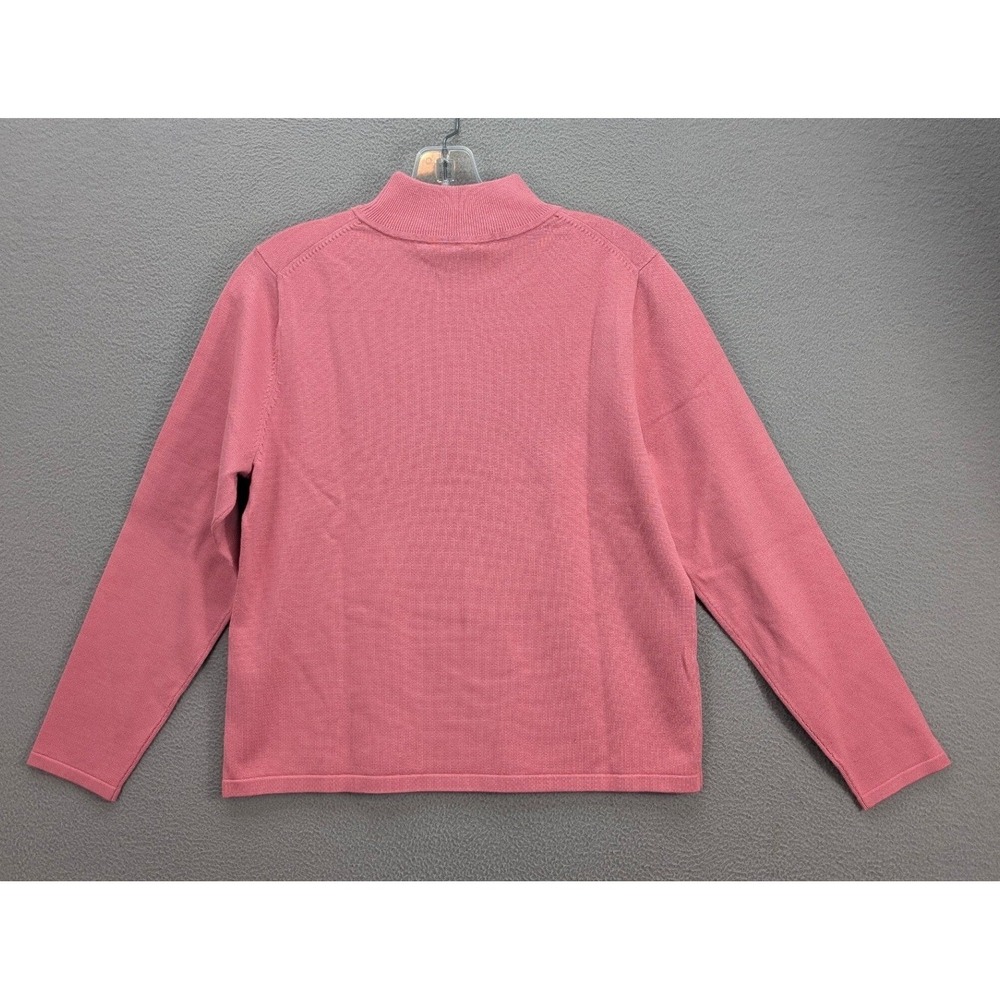 Pendleton Mock Neck Sweater Women's Petite Size M Rose Silk Nylon Pullover NWT - Picture 4 of 10